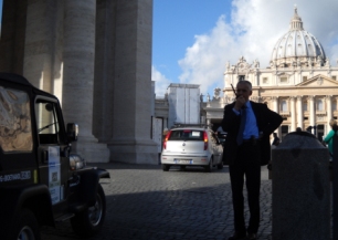 Ecorally 2012, arrivo in Piazza San Pietro