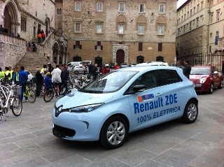 Renault Zoe, percorso di Magione