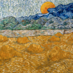 Vincent van Gogh, Paesaggio con covoni di grano e luna che sorge, 1889. Olio su tela, 72 x 91,3 cm. © Kröller-Müller Museum